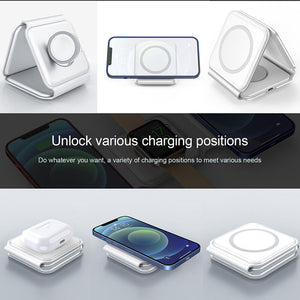 3- in -1 wireless charger pad