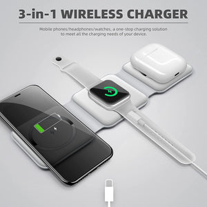 3- in -1 wireless charger pad